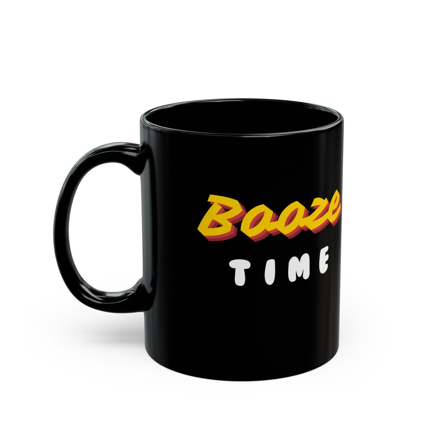 Booze Time Black Mug 11oz