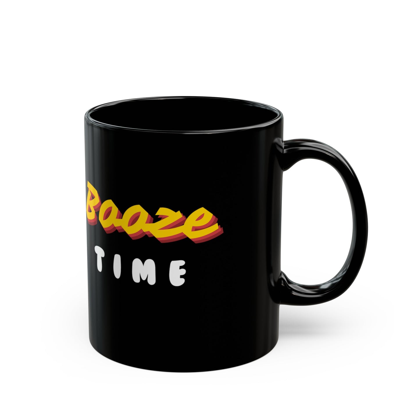 Booze Time Black Mug 11oz
