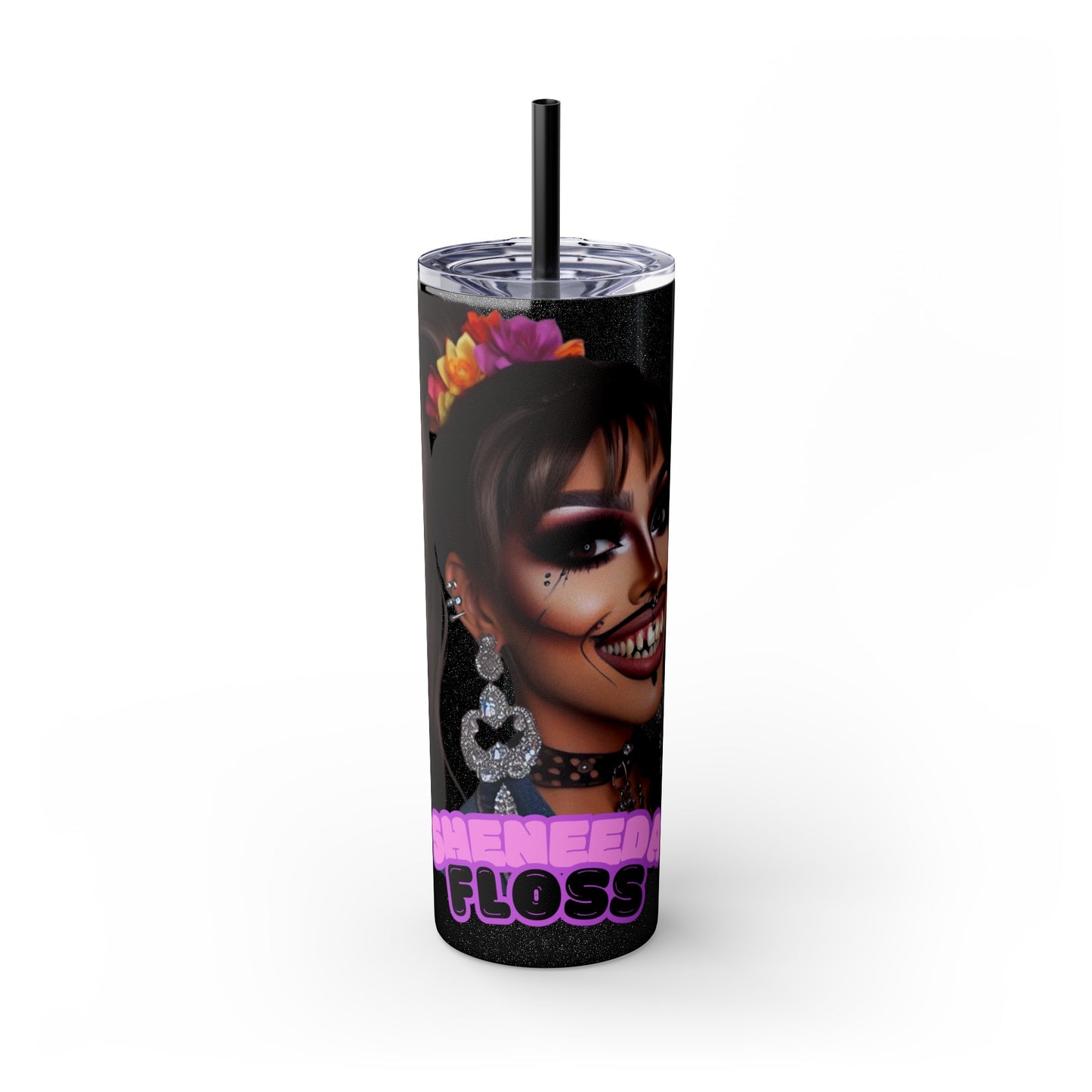Sheneeda Floss Tumbler with Straw, 20oz