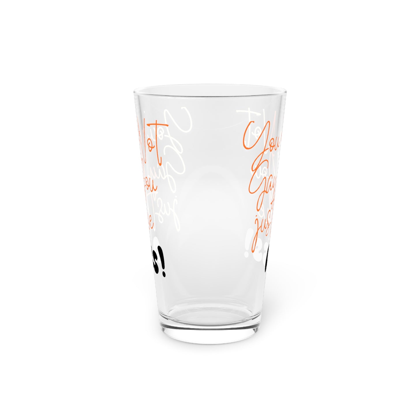 Just Ass Beer Pint Glass, 16oz