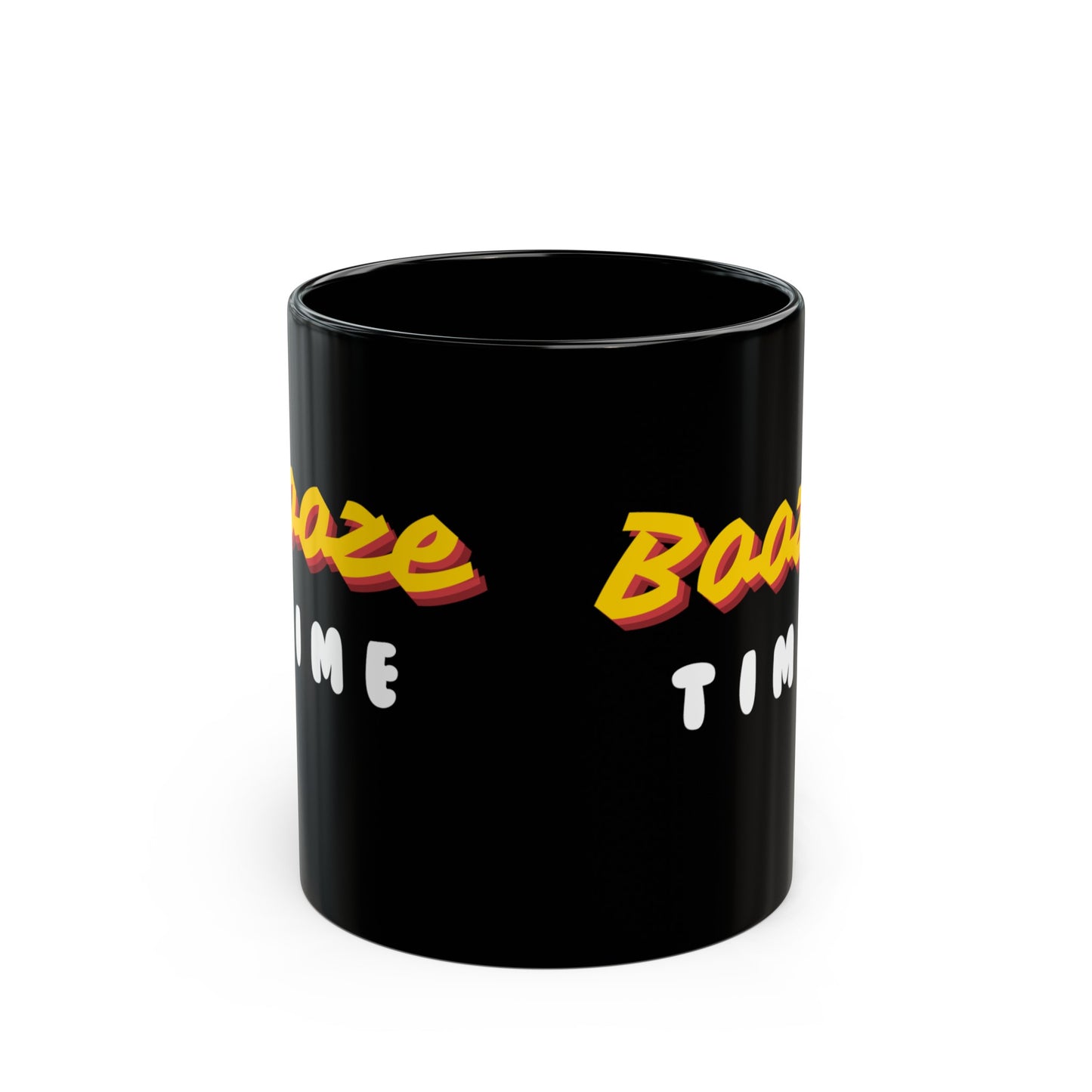 Booze Time Black Mug 11oz