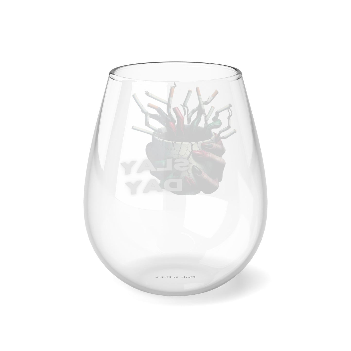 Slay Day Wine Glass