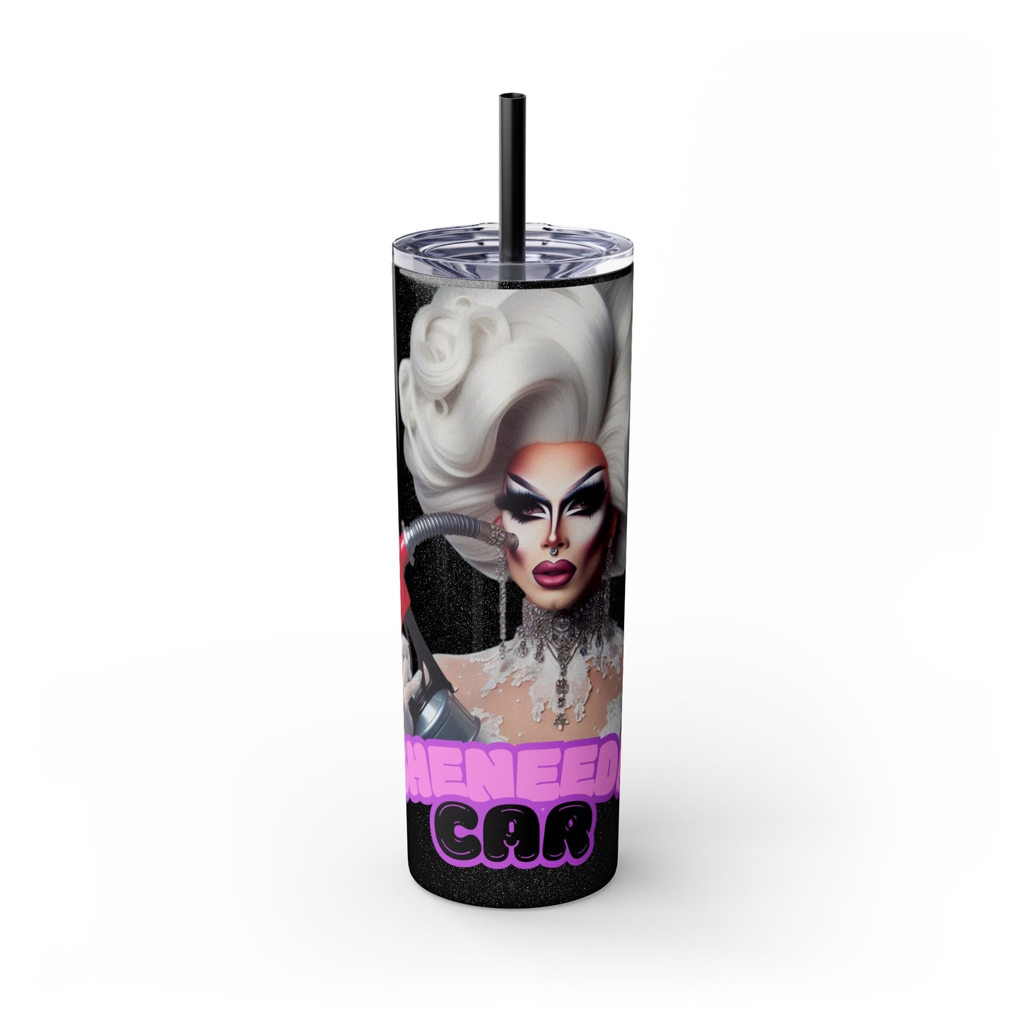 Sheneeda Car Drag Tumbler with Straw, 20oz