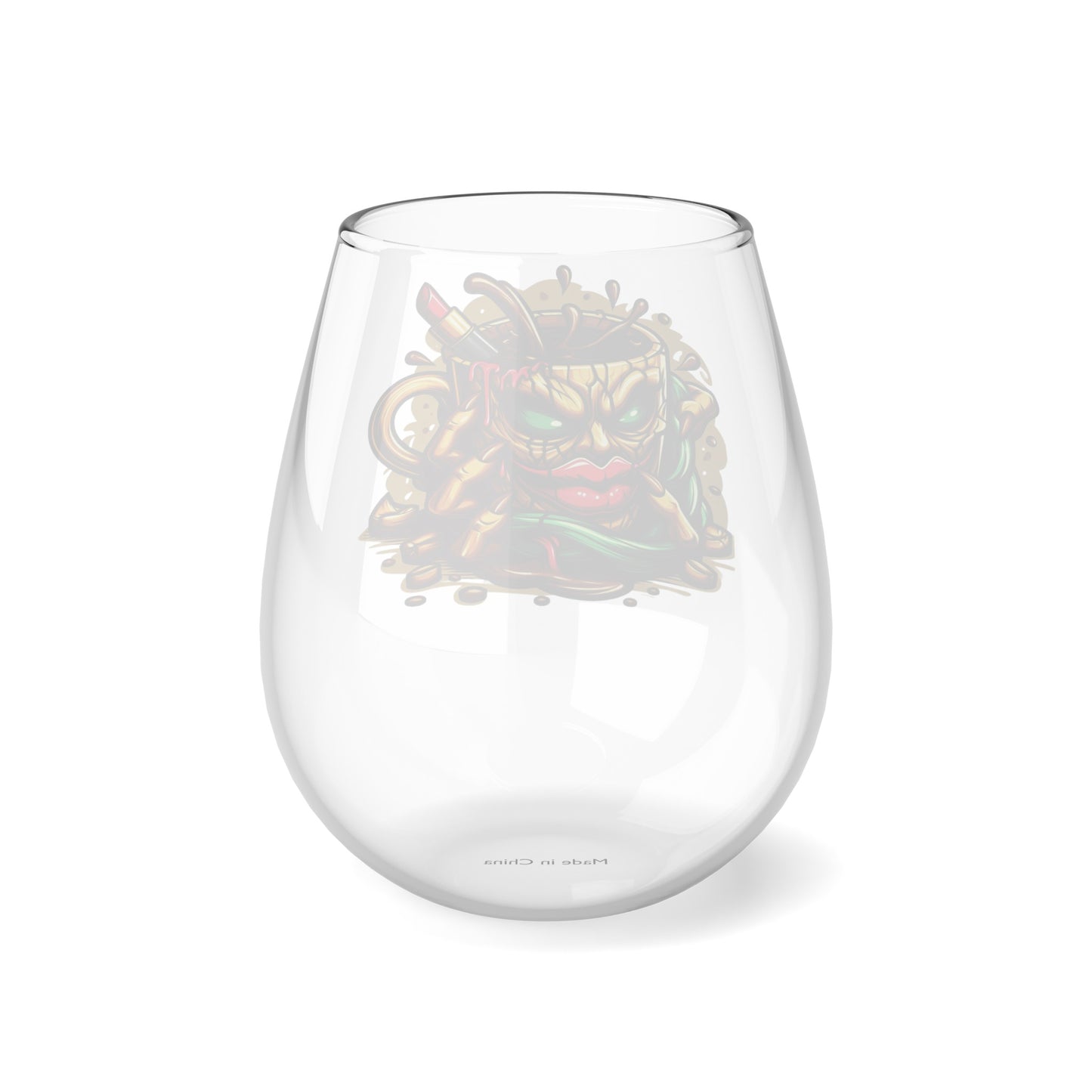 Mean Lipstick Wine Glass