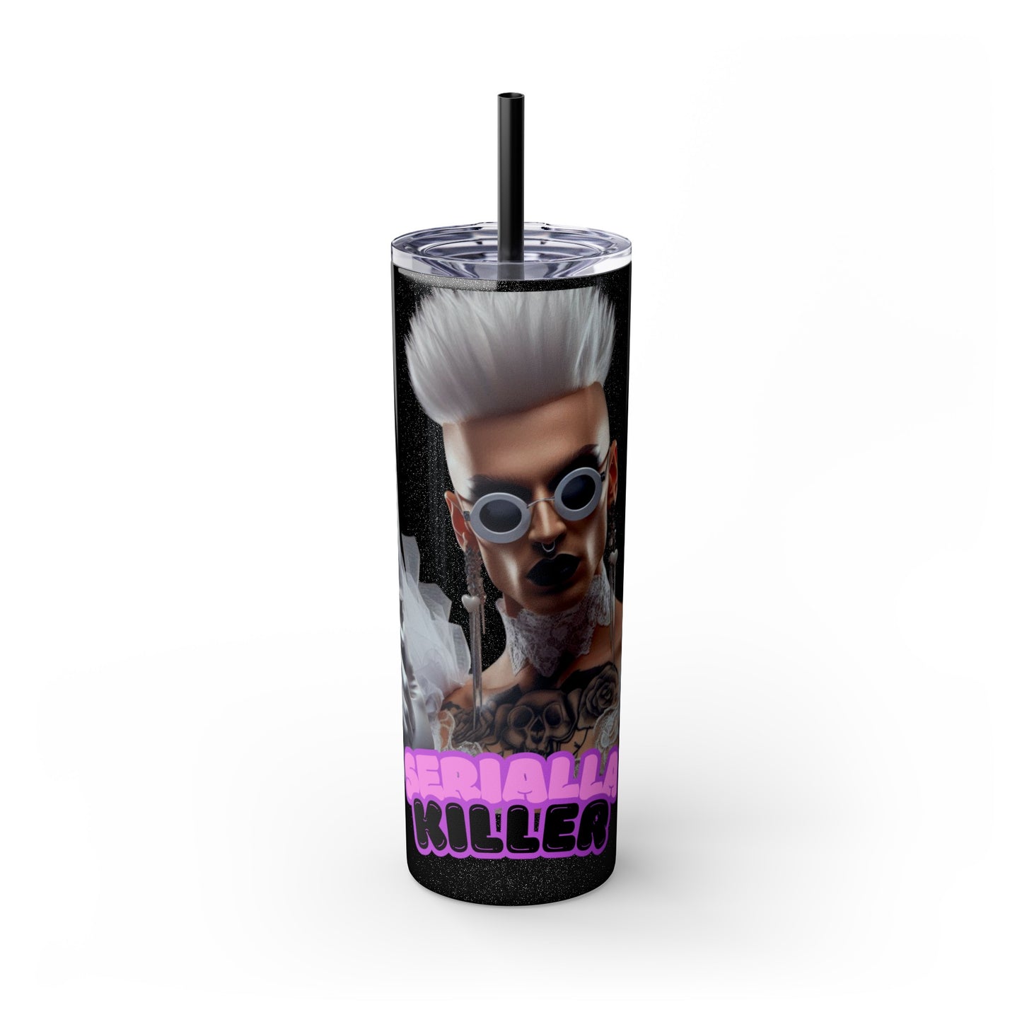 Serialla Killer Drag Tumbler with Straw, 20oz