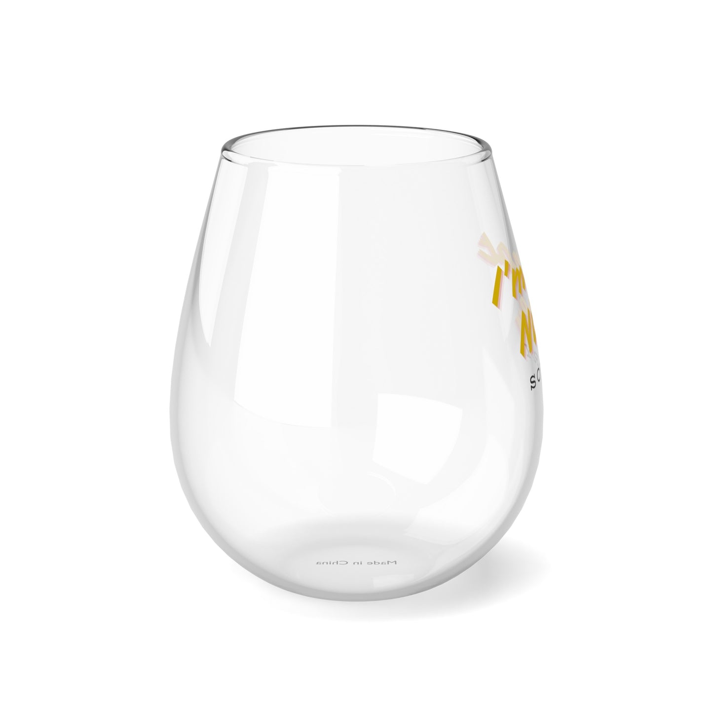 Sorry Not Sorry Stemless Wine Glass, 11.75oz