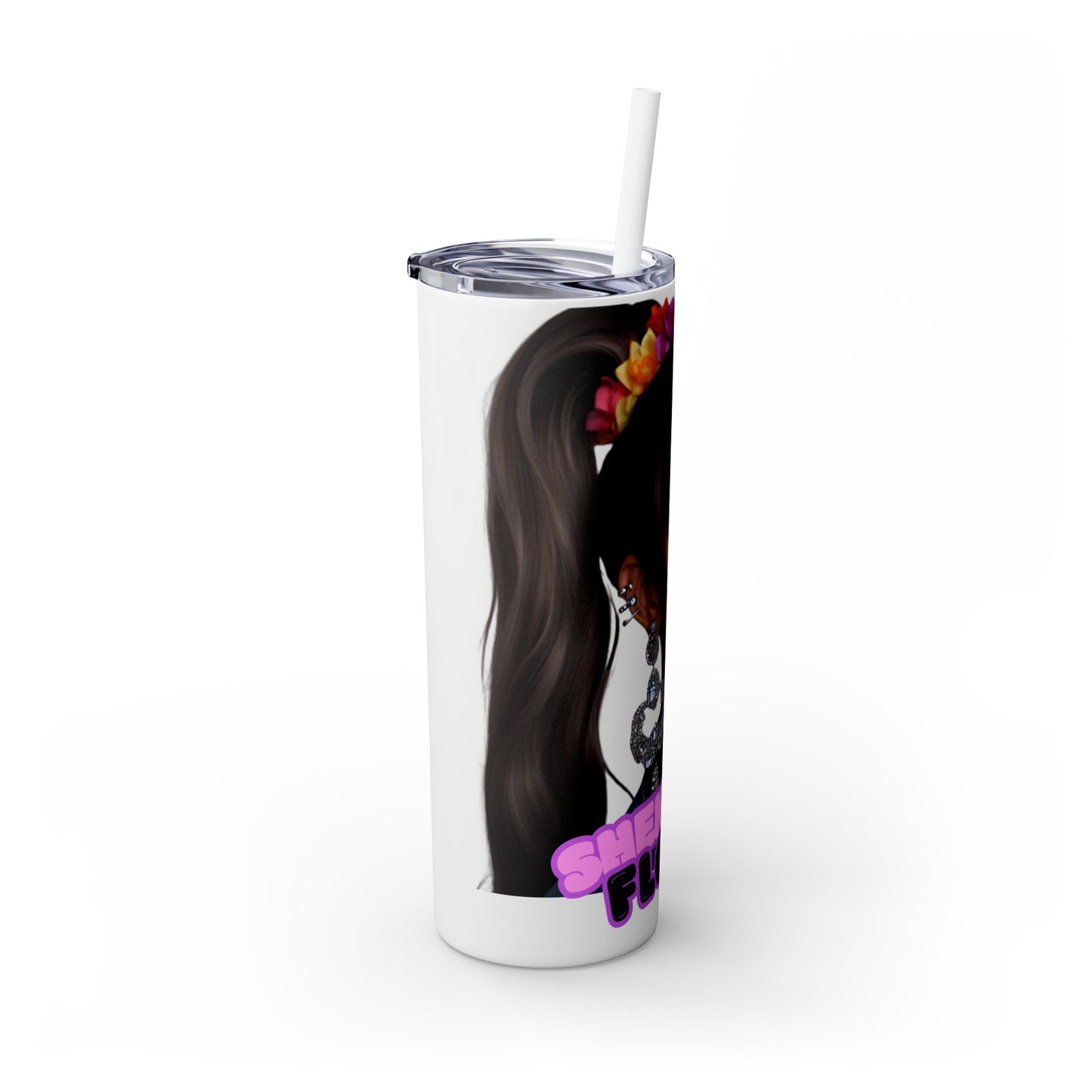Sheneeda Floss Tumbler with Straw, 20oz