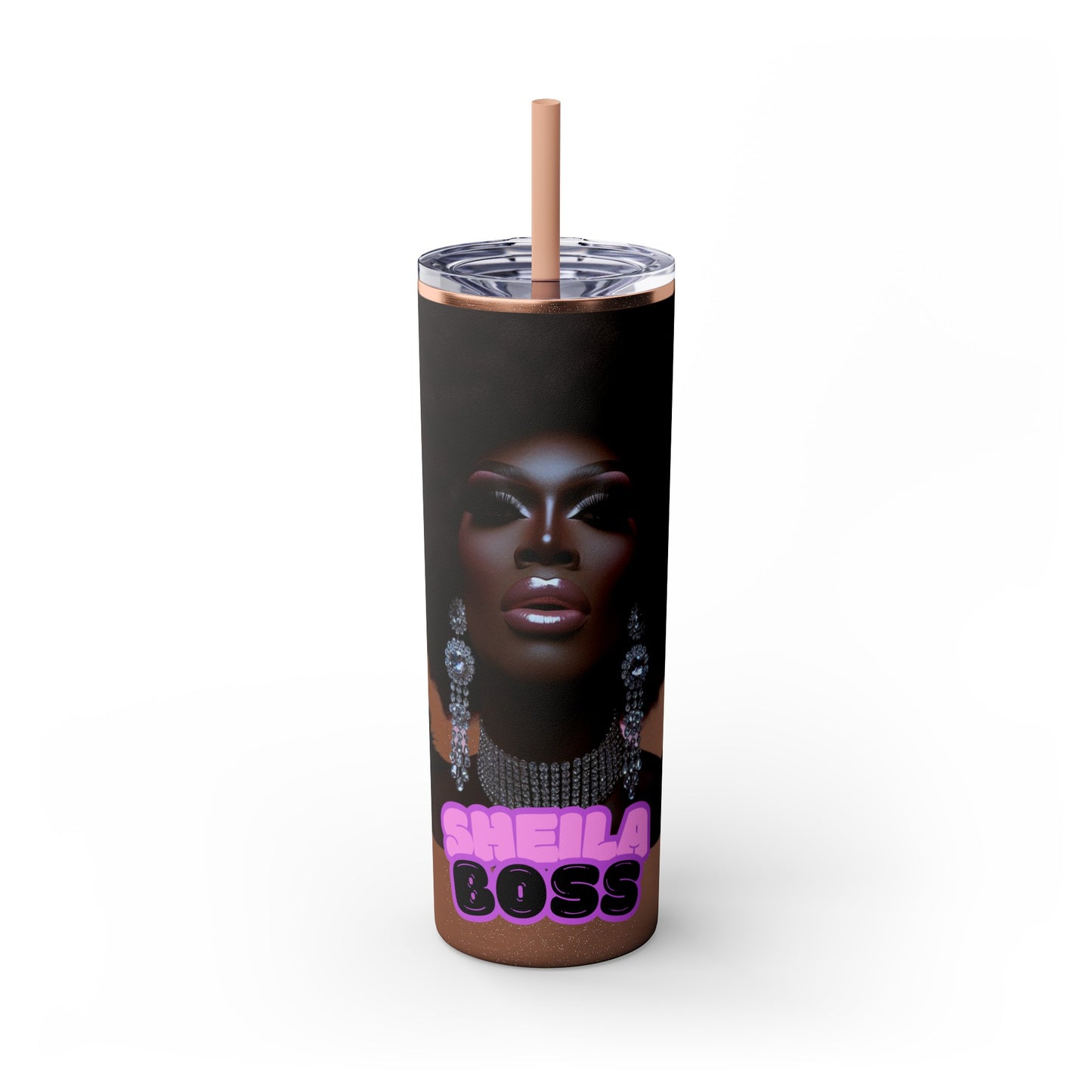 Sheila Boss Drag Tumbler with Straw, 20oz