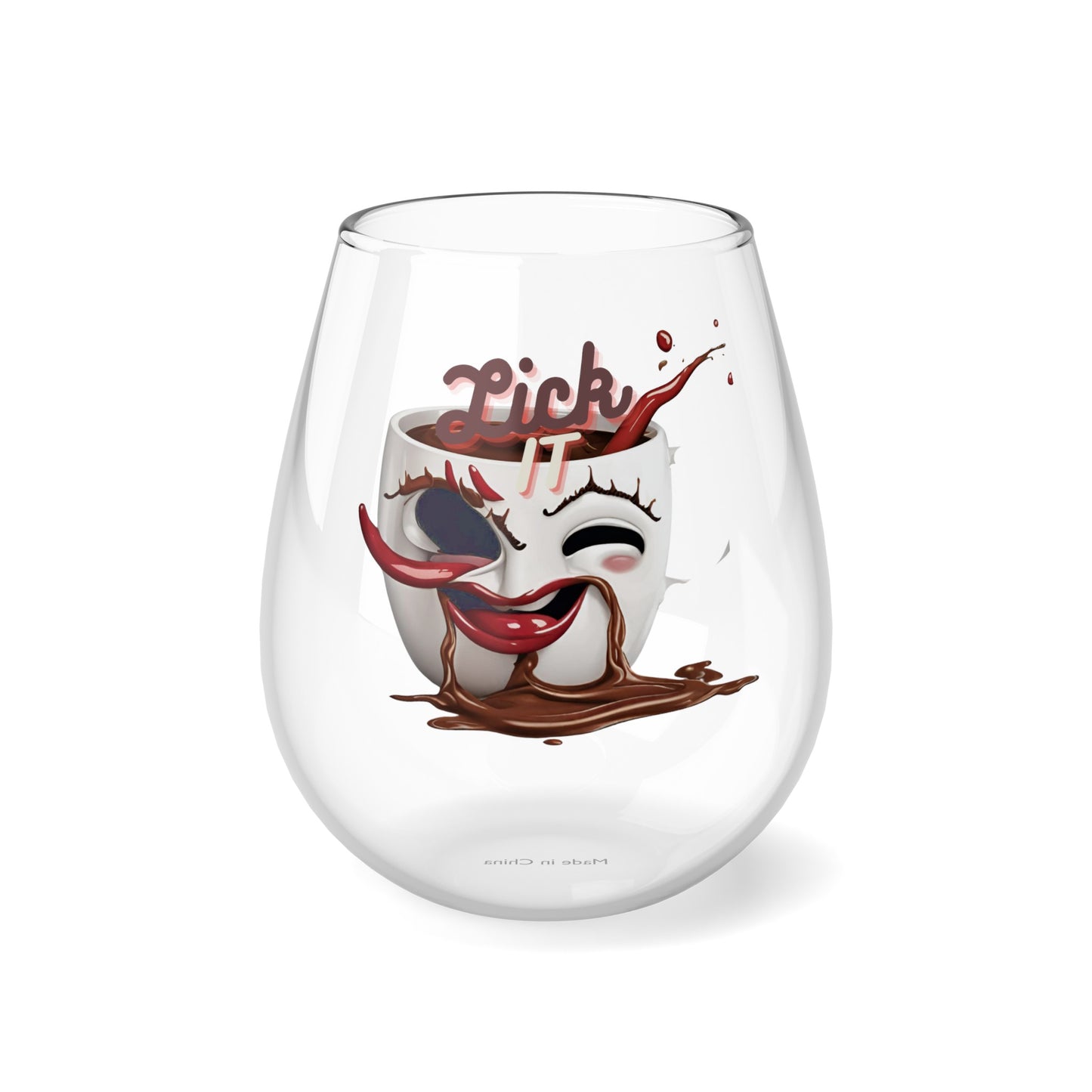 Lick It Stemless Wine Glass, 11.75oz