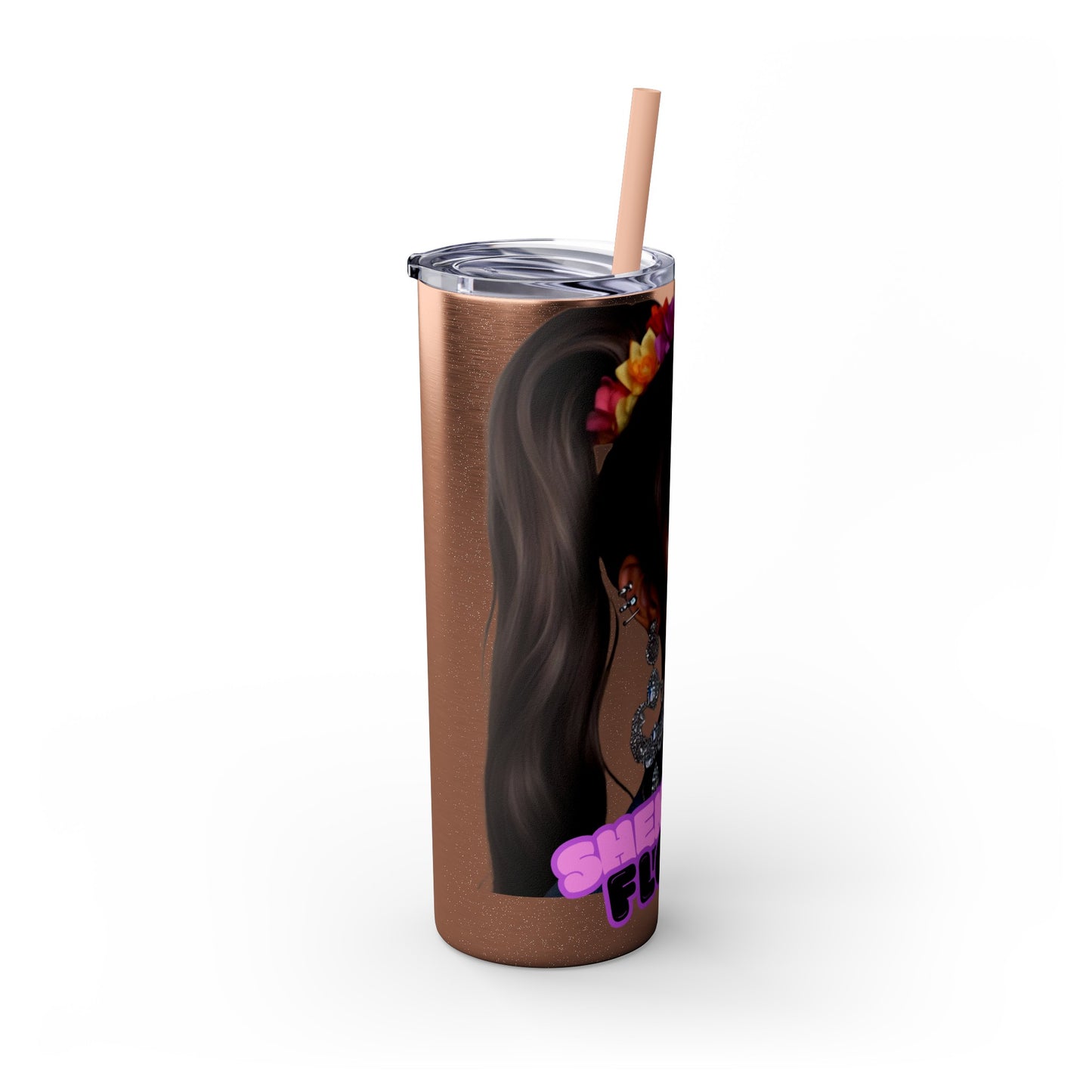 Sheneeda Floss Tumbler with Straw, 20oz