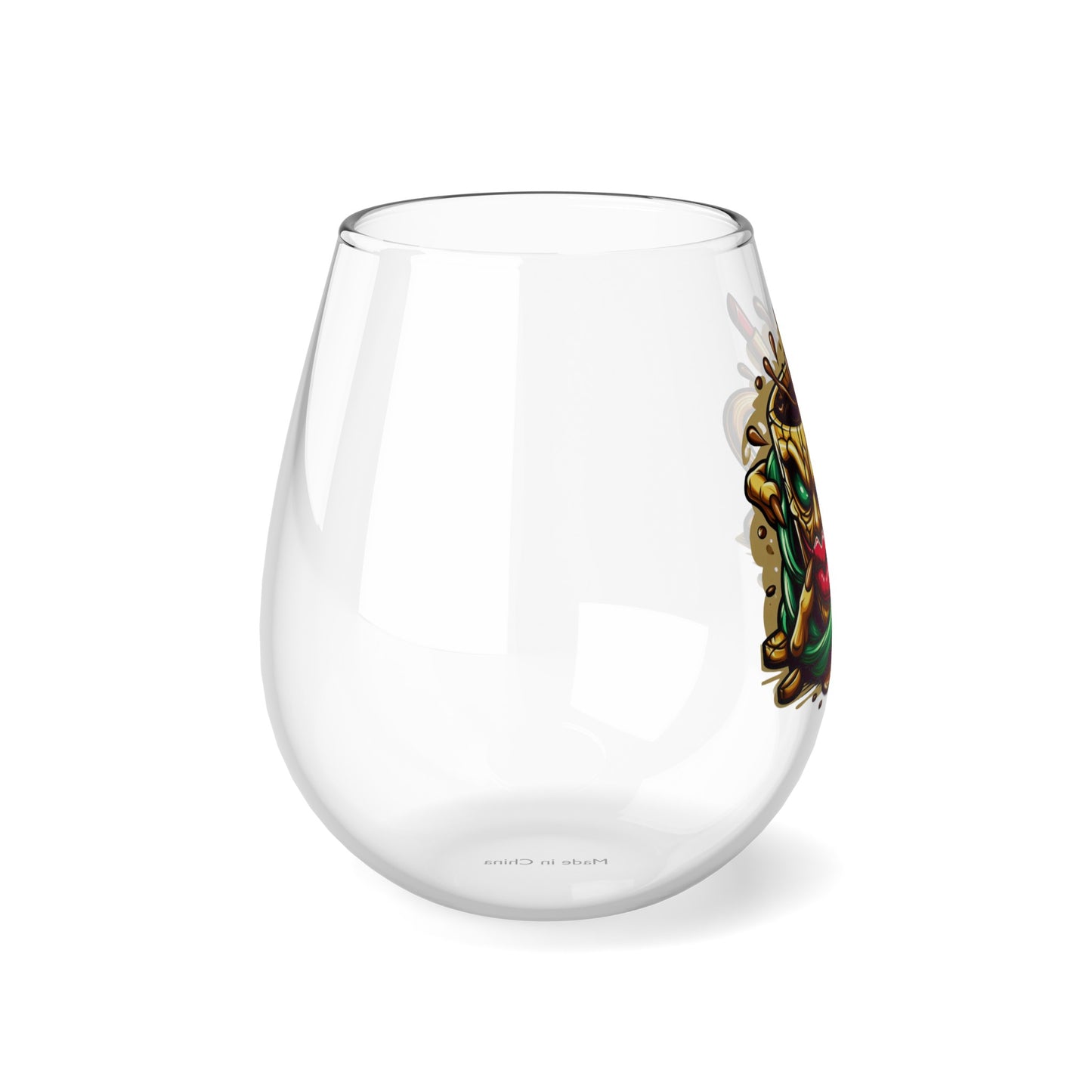 Mean Lipstick Wine Glass