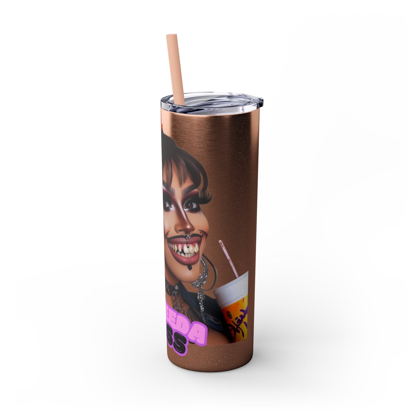 Sheneeda Floss Tumbler with Straw, 20oz