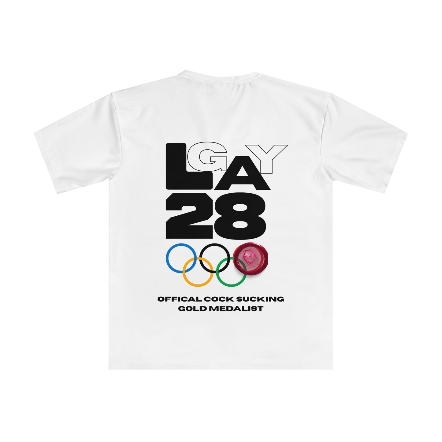 Men's Graphic T-Shirt — 'Rotten Mugs' Olympic Rings Design (LA 28, Explicit Humor)