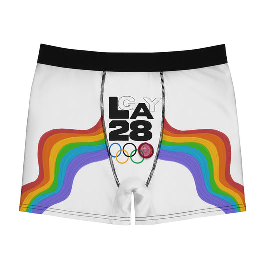 Boxer Briefs — 'Gay 28' Rainbow Pride Olympic Rings Graphic