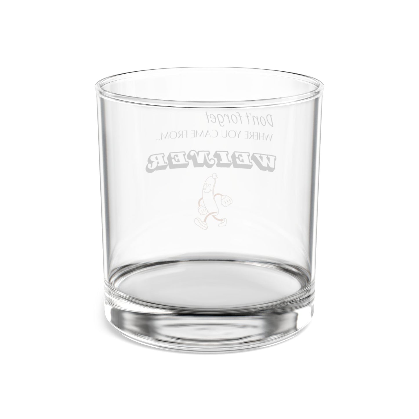 “Don’t Forget Where You Came From” Vintage Rocks Glass
